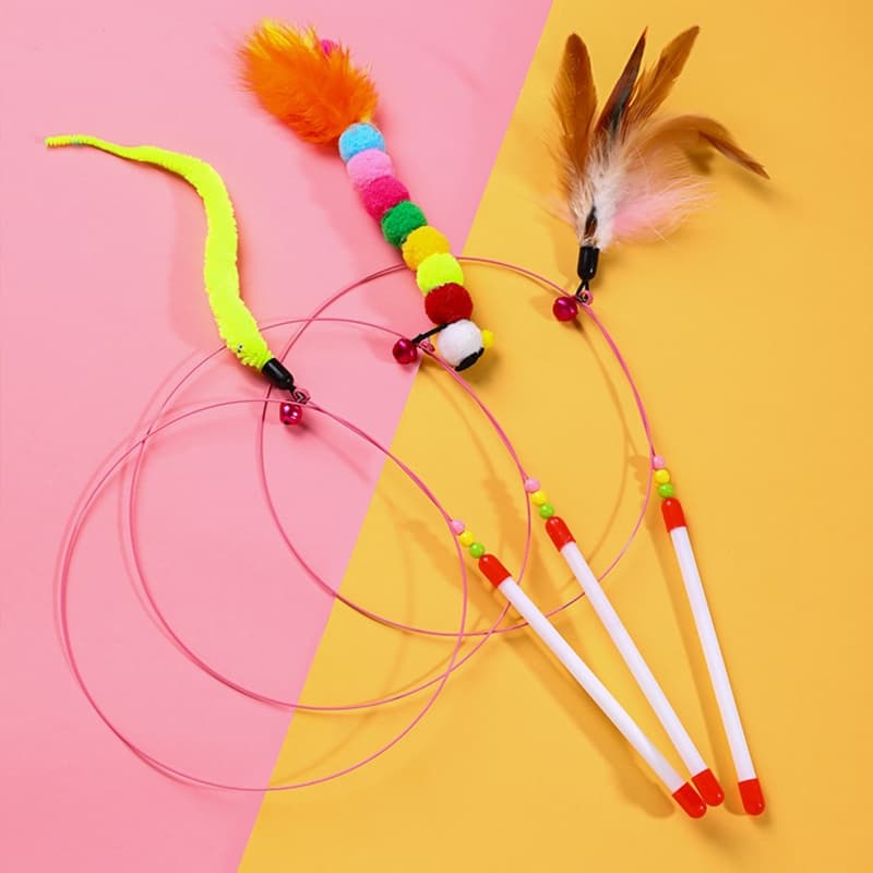 BT Cats Wand Toys Interativo Teaser Feather Com Alto
