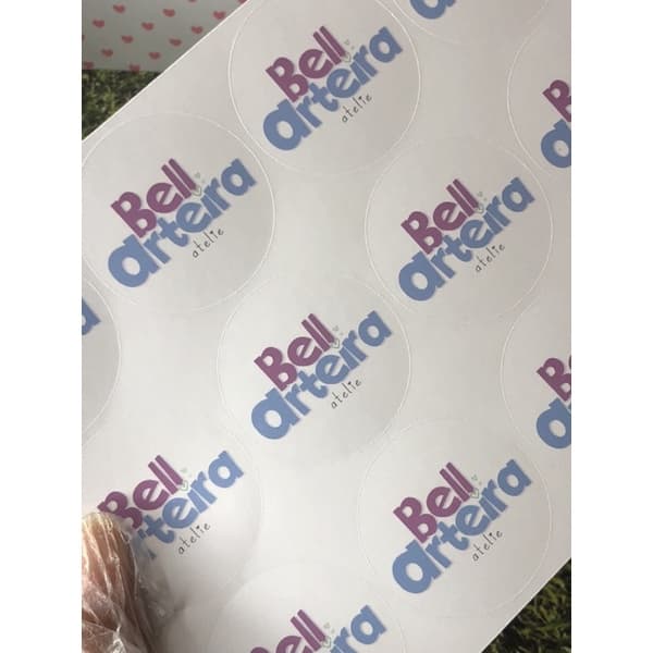 120 / 75 / 45 Adesivos personalizados loja / artesanato (logo ou a seu gosto
