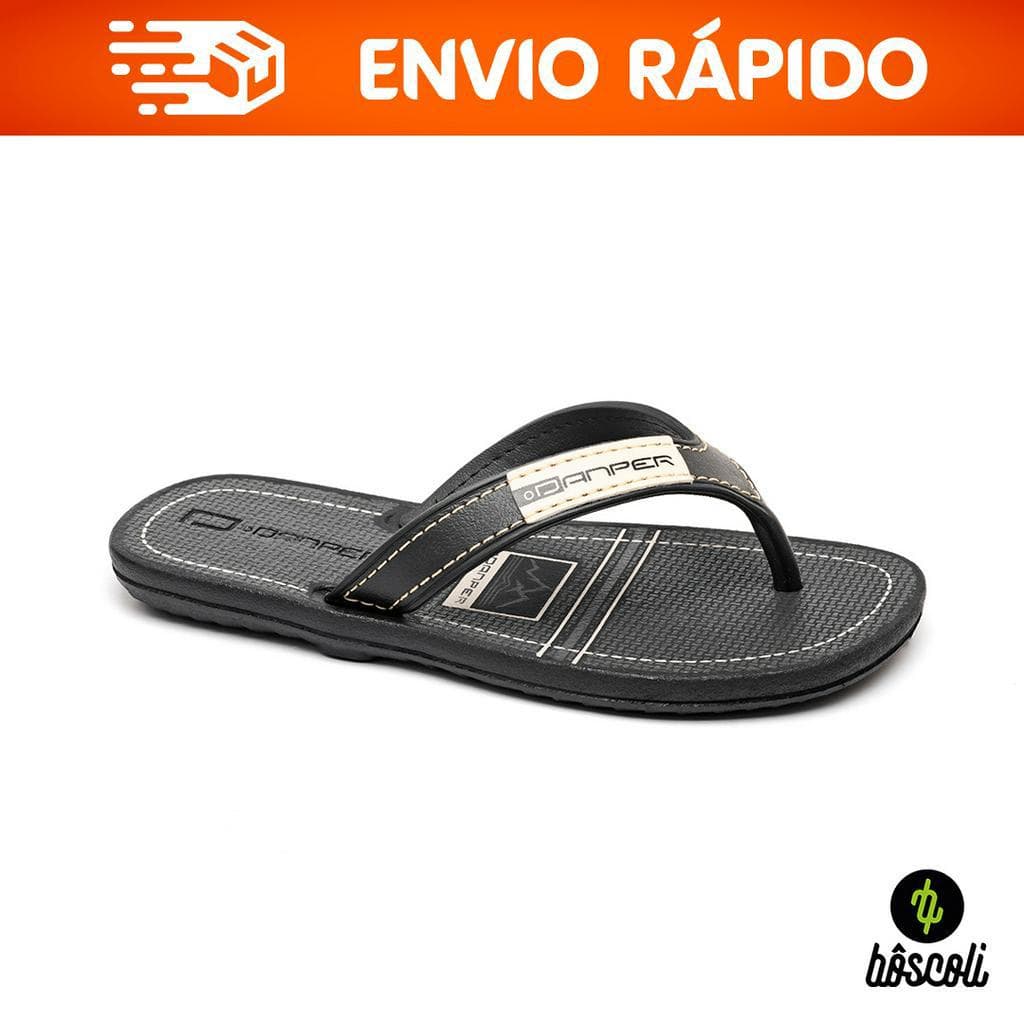 Chinelo Infantil Juvenil Menino Danper Preto