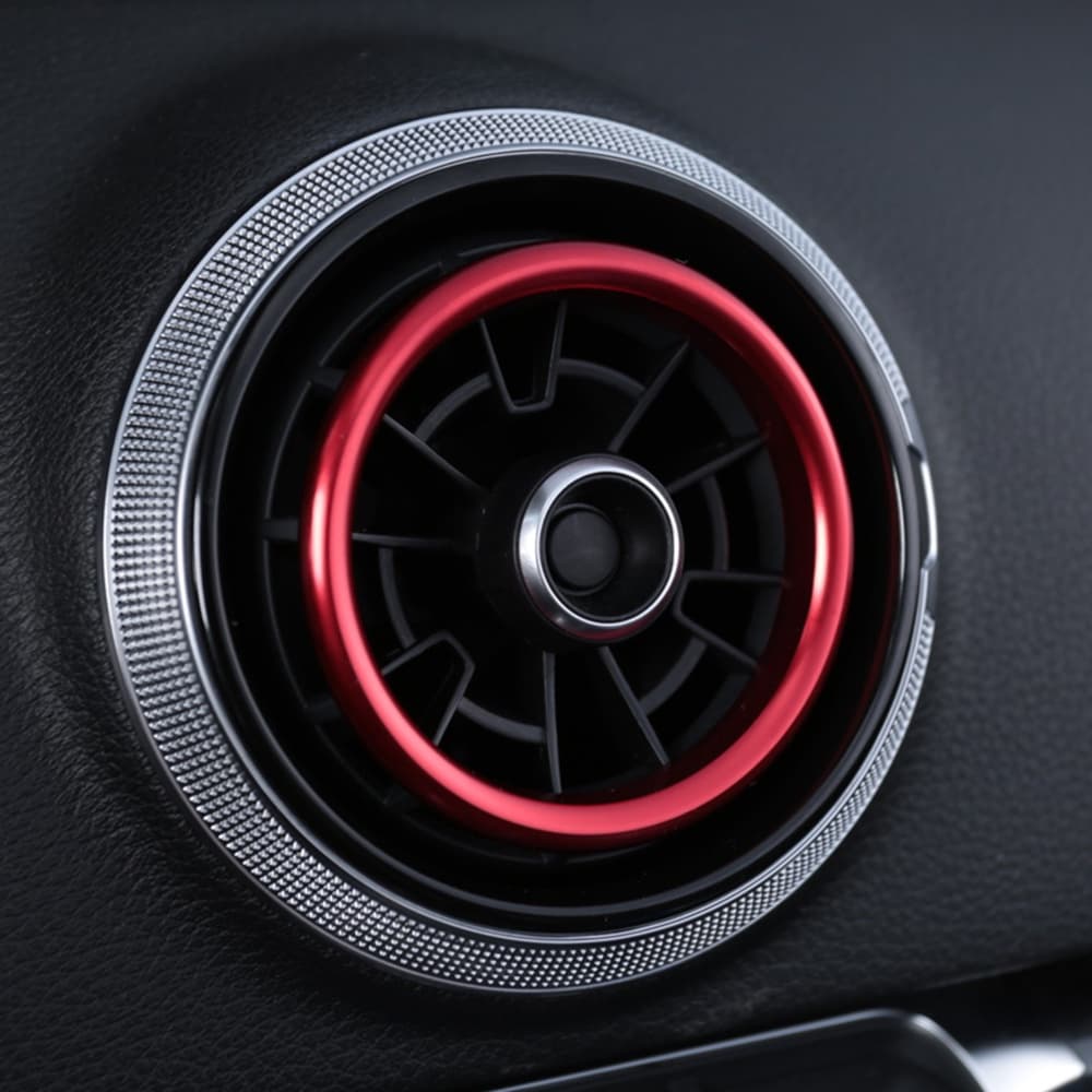 Audi A3 S3 RS3 8V Sportback 2013-2021 acessórios decorativos de anel de ventilação de ar condicionado de carro 4pcs