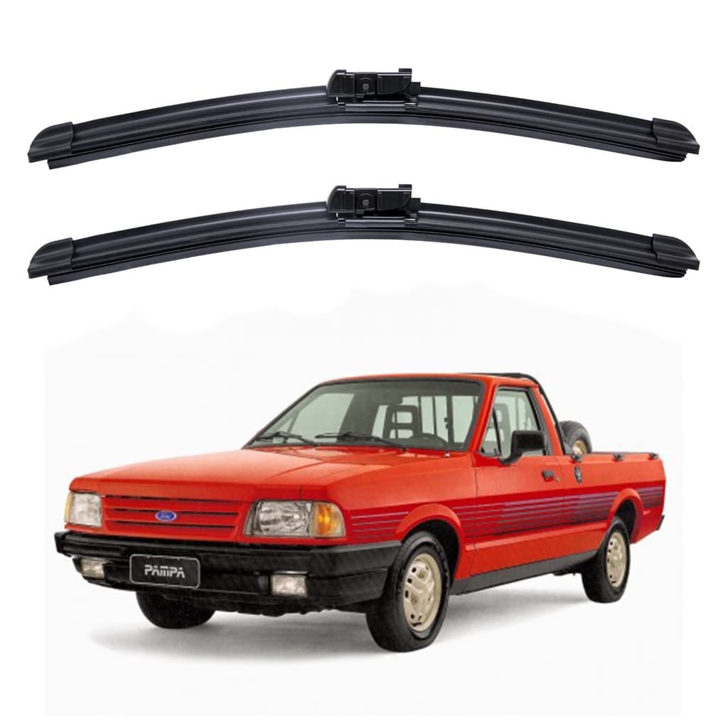 Par Palhetas Limpador Para-brisa Ferro Ford Pampa 1982 A 1997 Kit