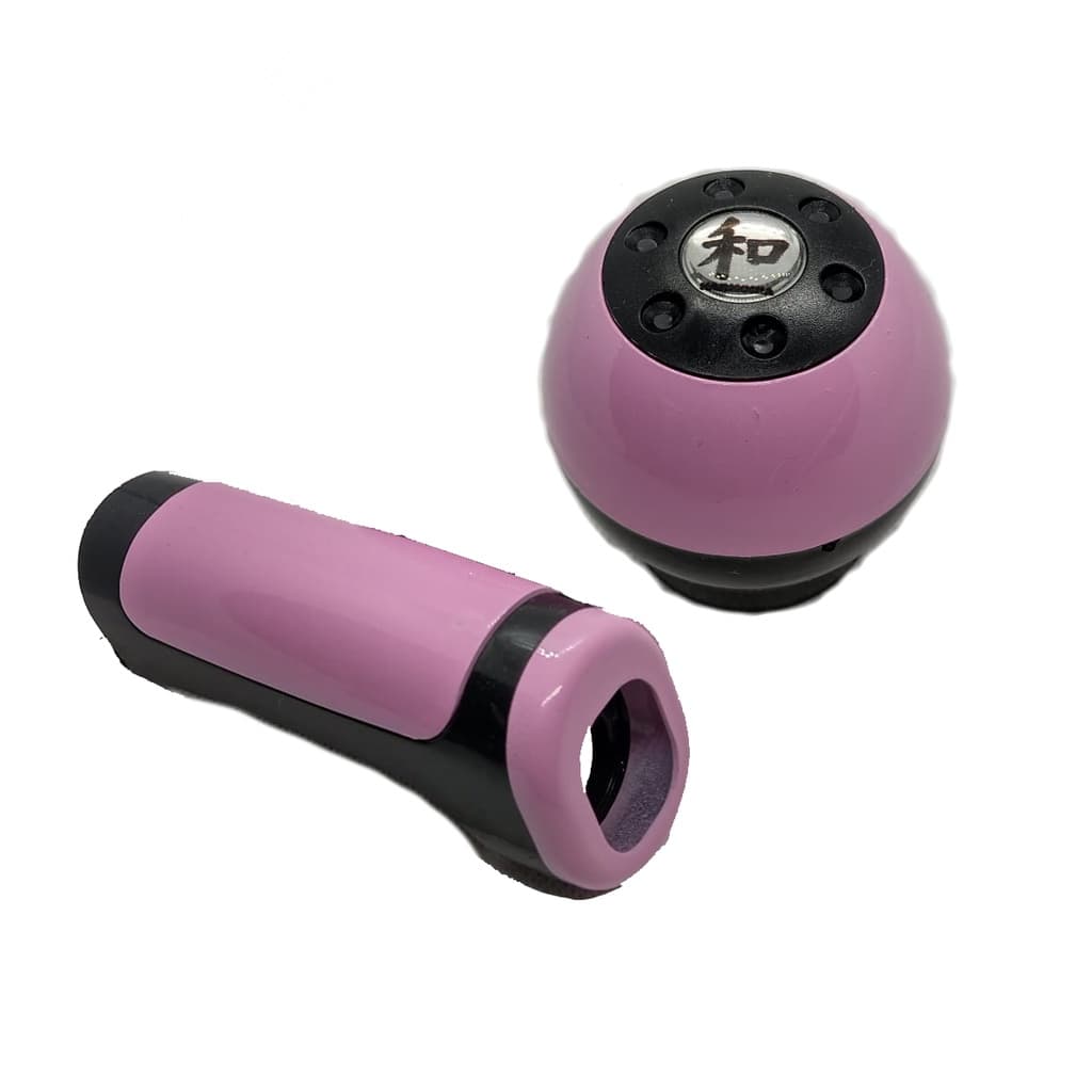 Kit Manopla Bola Cambio e Freio de mão para Carro Tunning Rosa Preto e carros com anel de ré