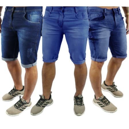 Bermudas Jeans Masculina Com Stretch Qualidade Pro