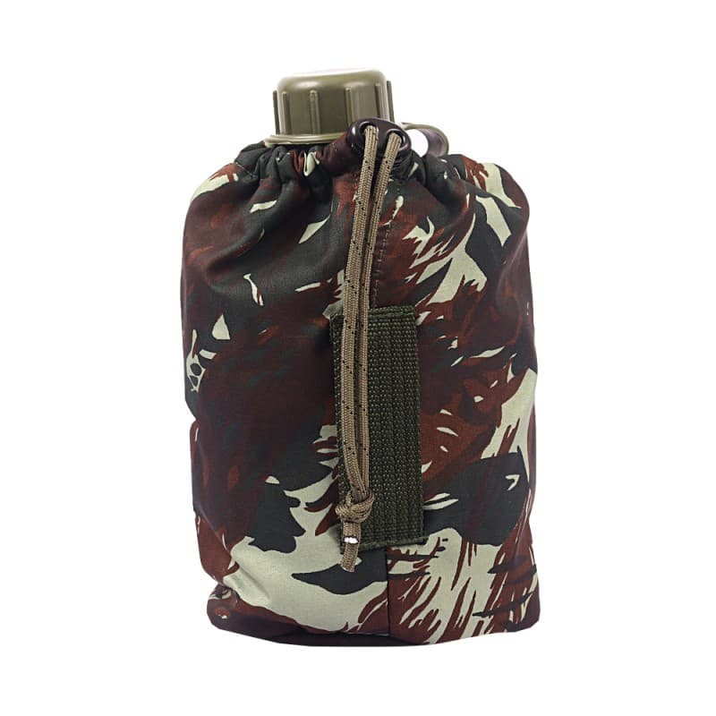 Cantil + Porta Cantil Militar Hidratação Simples Camuflado Exército Poliéster