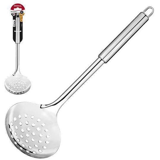 Escumadeira Aço Inox SQ Linha D'casa 31cm Cozinha em Geral Talheres Alta Qualidade