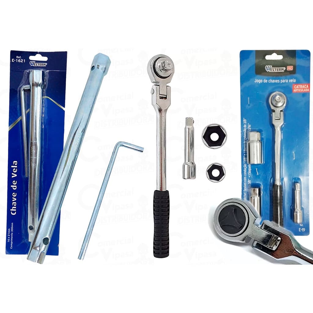 Chave De Vela Catraca Universal Longa 30cm De 16mm Ou 21mm Com Cabo Auxiliar Catraca Articulada