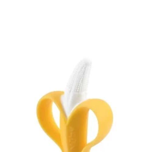 Escova De Dente Mordedor Bebê Bananinha Massageador Gengiva Silicone Macio Infantil
