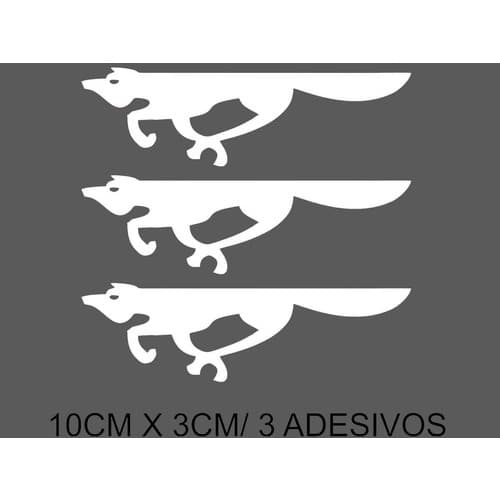 Kit 3 Adesivos Emblema Raposa Vw Fox Spacefox Crossfox