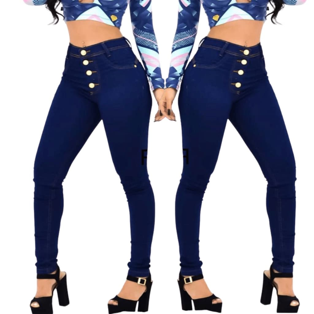 Calça Jeans Feminina Skinny Cintura Alta Com Lycra Empina Bumbum Elastano modelos diversos