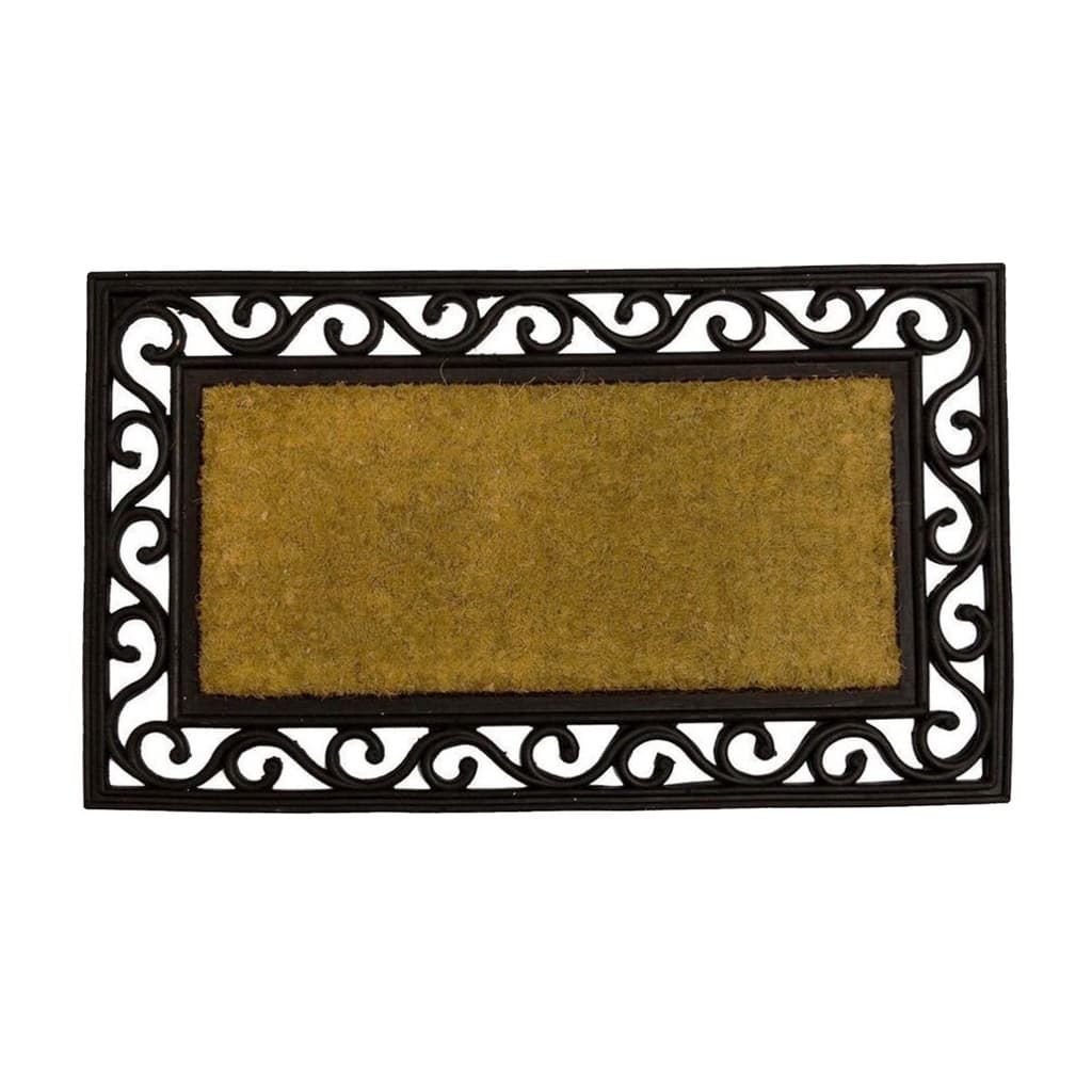 Tapete Capacho Porta de Entrada Antiderrapante Fibra de Coco e Borracha Imperial 45x75cm - Kacyumara