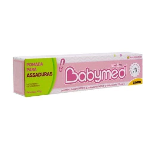 Pomada Preventiva contra Assaduras Babymed Rosa 45g - Proteção com Vitaminas A e E