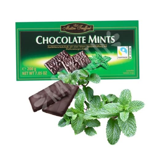 Chocolate Amargo Recheio cremoso de Menta - Maitre Truffout - Áustria