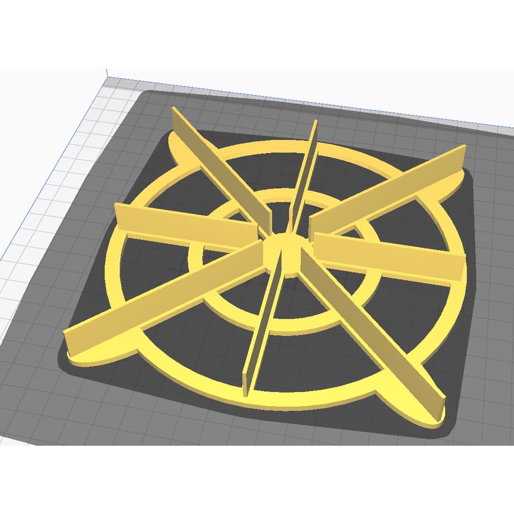 Marcador para Cortar Bolo e Torta 20cm 8 Fatias - Impressão 3D