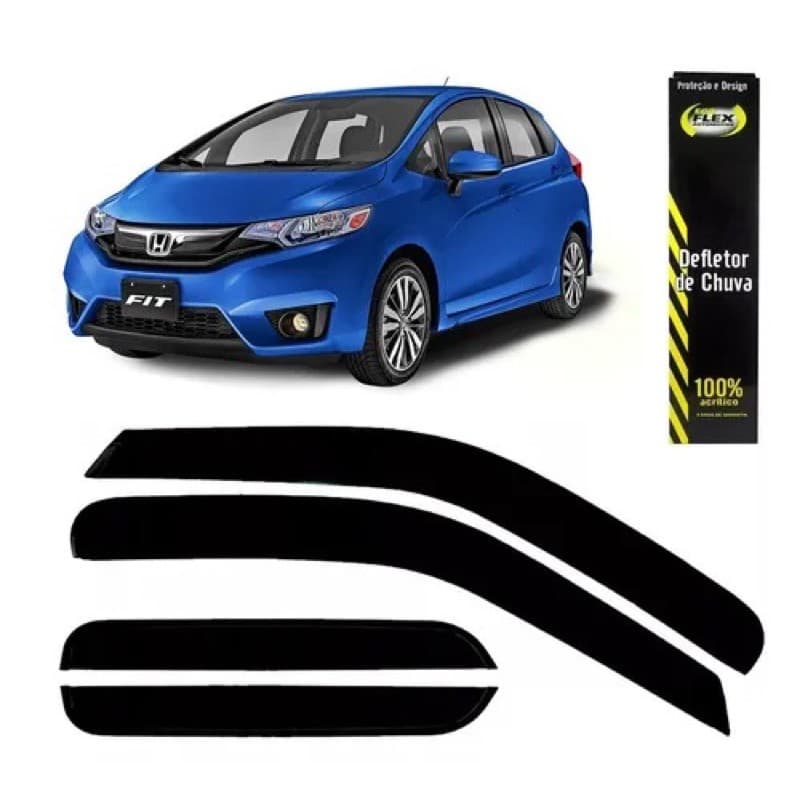 Calha De Chuva / Defletor  4pts  Honda New Fit 2015/2022 78007a