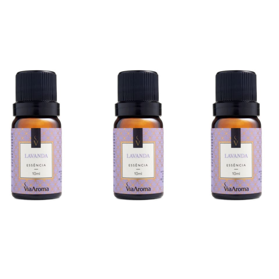 3 un Essências Lavanda - 10Ml Via Aroma