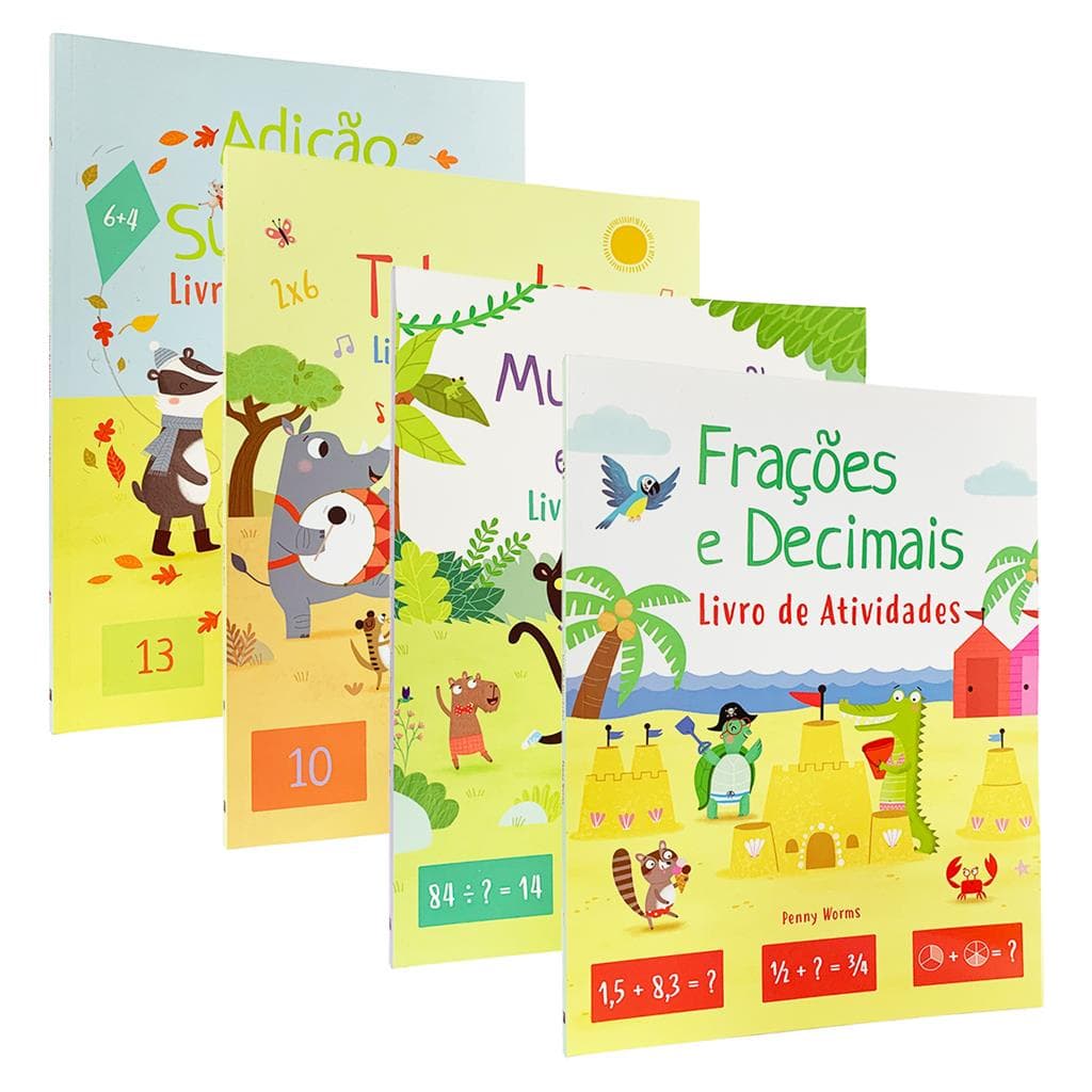 Kit -Coleção Matemática -  Livros De Atividades Infantil - 4 Livro Físicos