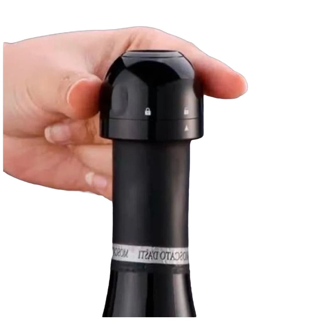 Tampa De Pressão P/ Garrafa Rolha Vinho C/ Trava Prático