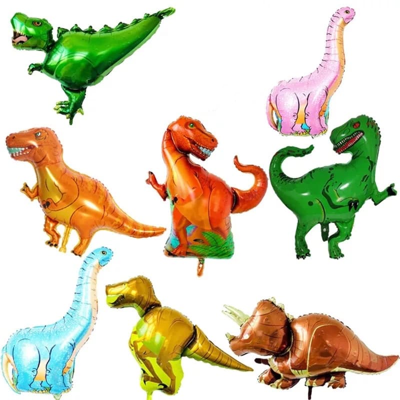 2 Balão Metalizado Dinossauro Brachiosaurus Jurassico Rex Tiranossauro Triceraptos Ceraptos Boneco Inflavel  Dinossauro
