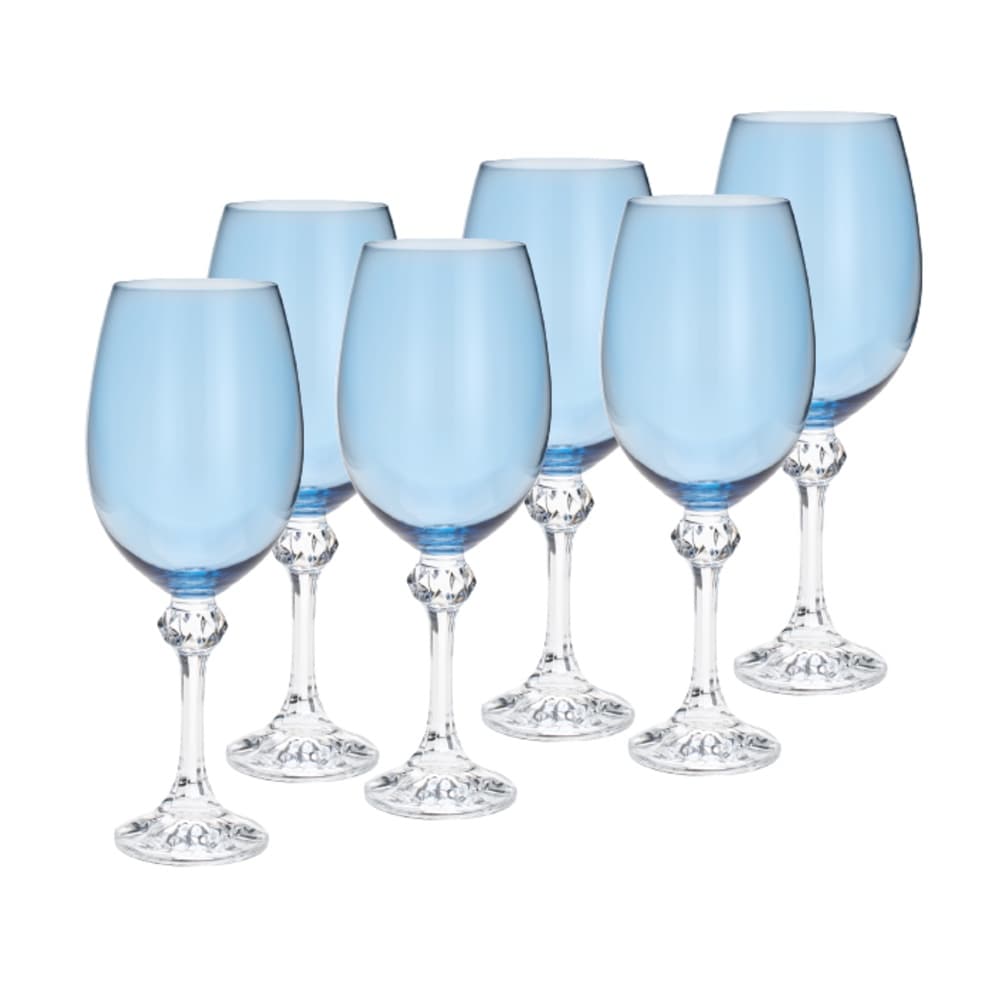 Cj 6 Taças de Cristal para Vinho Elisa Island Paradise 450ml Bohemia
