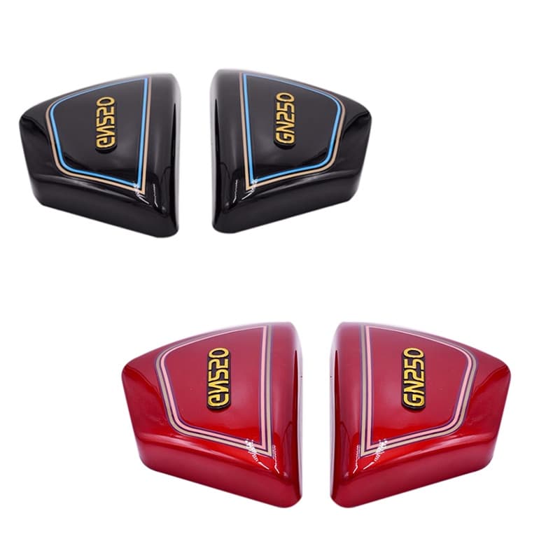 1 Par Direita E Esquerda De Painéis De Cobertura Lateral Para Peças De Motocicletas Suzuki Gn 250 Gn250 Gn250 Preto