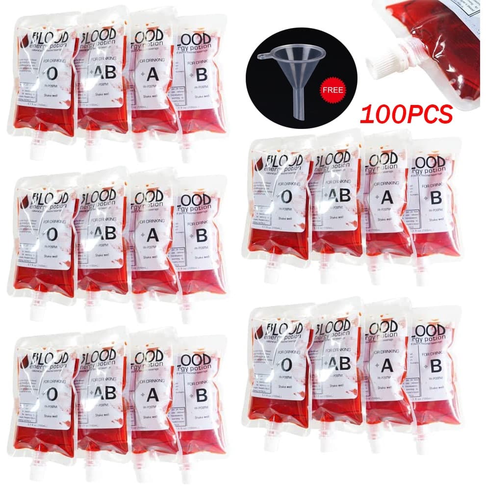 100pcs 150ml Saco De Bebida De Halloween Cosplay Bebidas De Vampiro Sacos Zombie