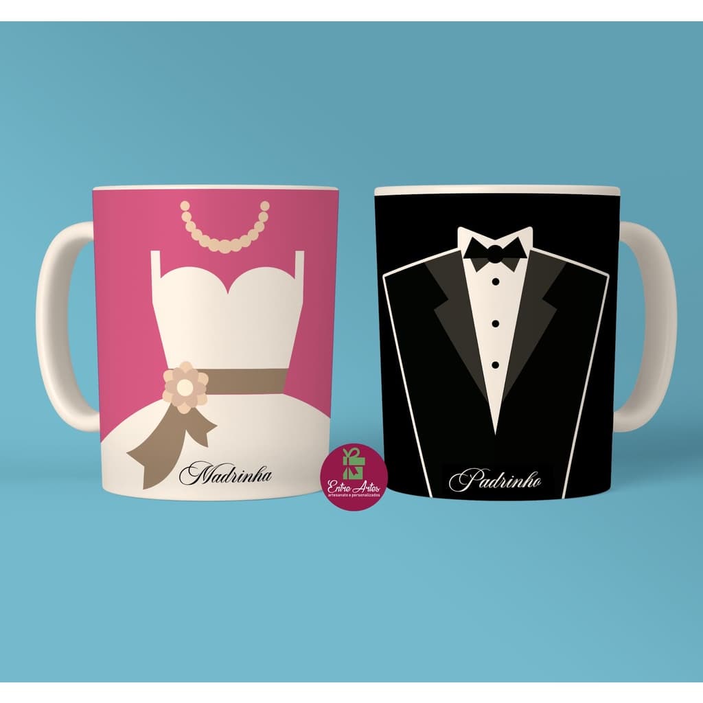 Caneca de casamento lembrancinha padrinhos personalizada- OFERTA