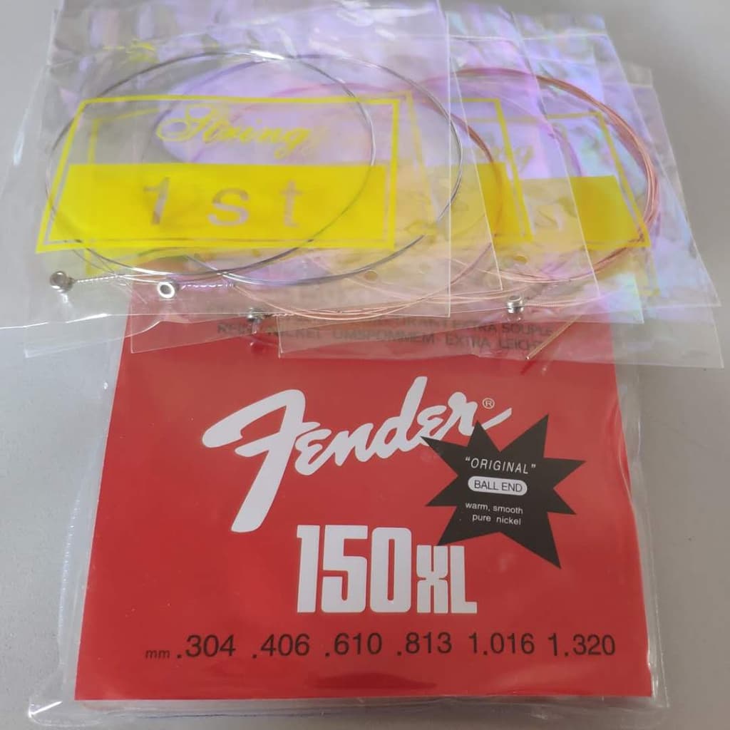 Corda De Guitarra Elétrica FENDER 009 SUPER LIGHT NICKEL WOUND Com 2PES Escolha Gratuita .