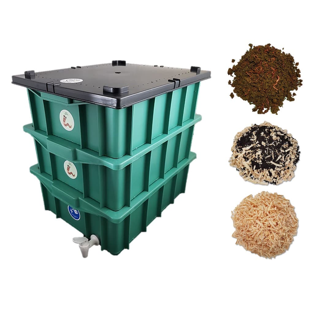 Kit Completo Composteira Doméstica P 15 Litros Promoção Casa Minhocario