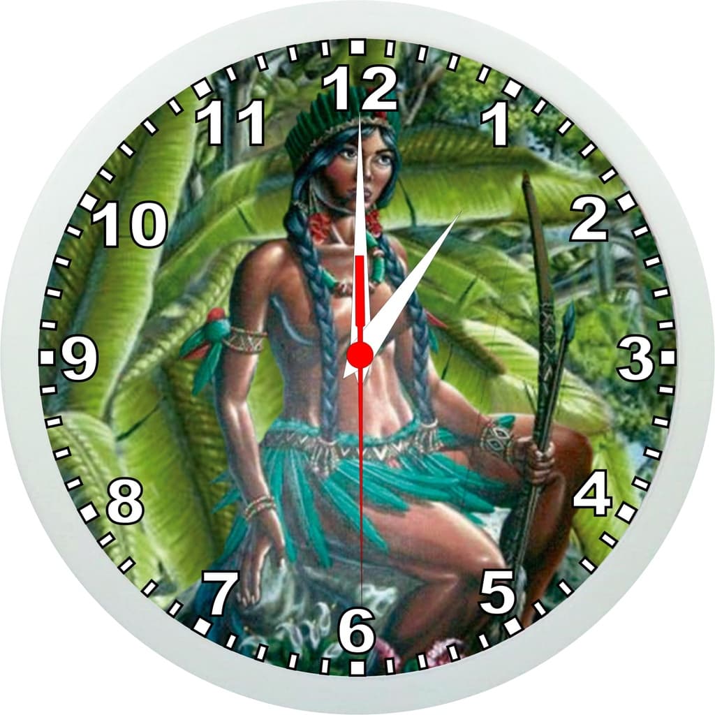 Relógio De Parede Personalizado Cabocla Jurema  - Umbanda - 24cm