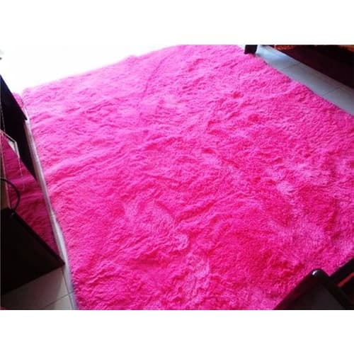 Tapete 3x2 Antiderrapante Para Sala Grande Peludo Felpudo 3x2 - Rosa Pink