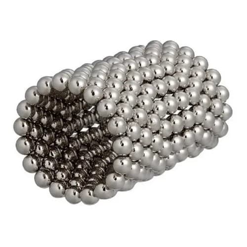 Neocube Cubo Magnético 216 Esferas Prateado Imã Neodímio 3mm