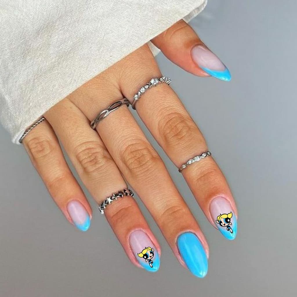 120 Adesivo de unhas 3D Meninas Super poderosas