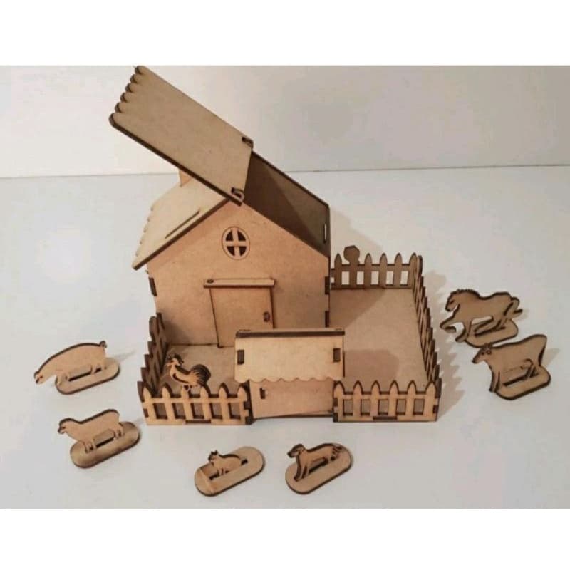 Fazenda Fazendinha com Animais Brinquedo Infantil mdf Decorativo PROMOÇÃO IMPERDIVEL