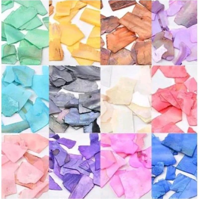 Kit Derocação Madrepérola Grande C/ 6 Decoração De Unhas Cores Sortido Nail Art Manicure
