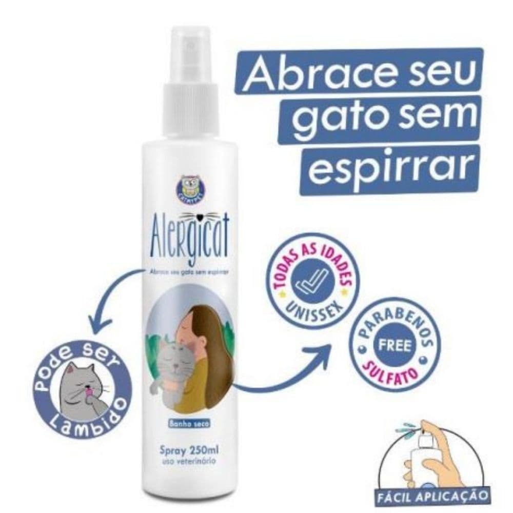 Alergicat - Banho A Seco Previne A Alergia Aos Pelos Do Gato catmypet