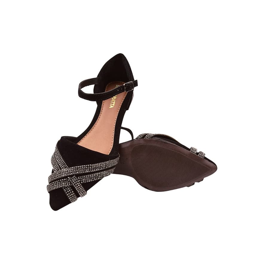 Sapatilha Feminina Detalhe em Strass Moda casual Moda Blogueira