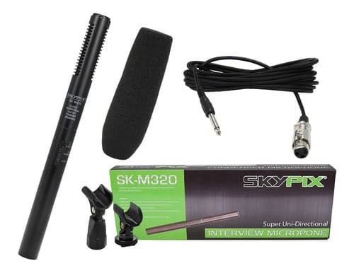 Microfone Direcional Shotgun Skypix 320a Condensador Coral