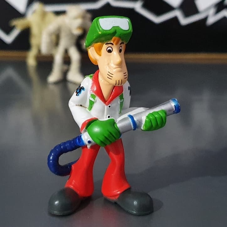 SCOOBY-DOO MYSTERY MATES GHOSTHUNTER figura do Salsicha não articulável Hannah Barbera 6cm