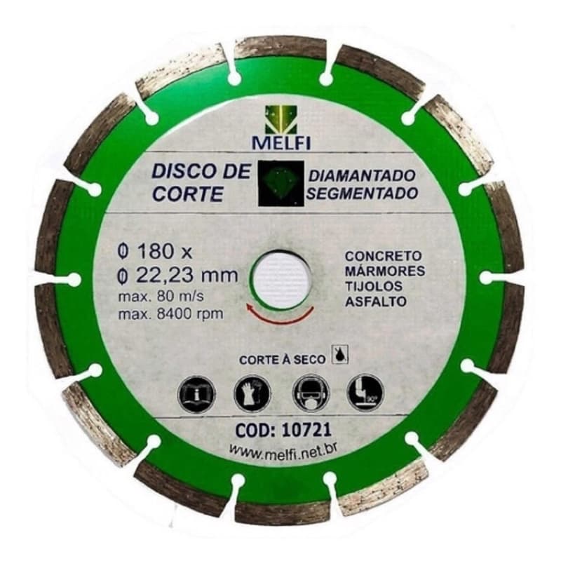 Disco diamantado segmentado 180mm