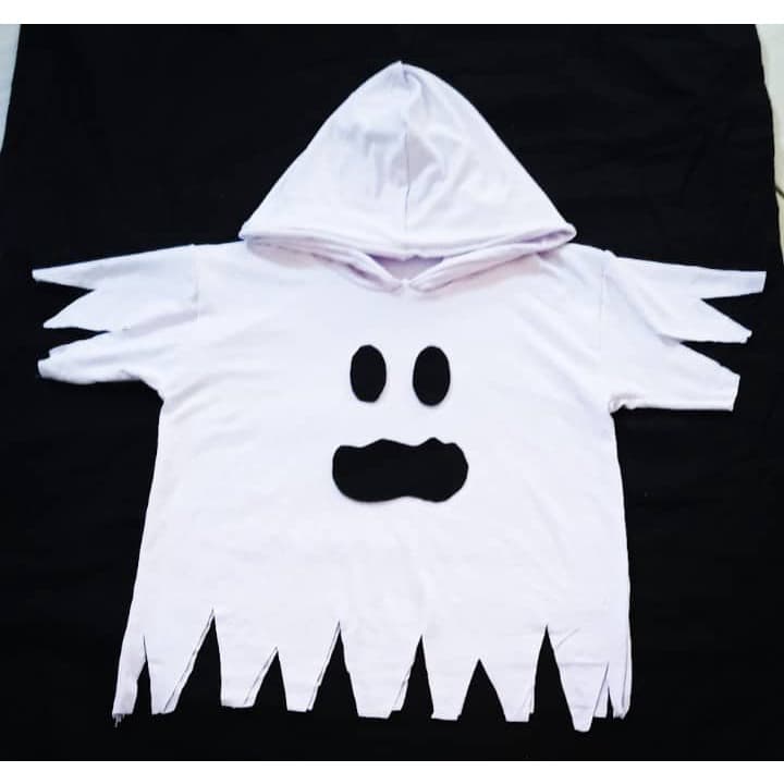 Fantasia Fantasma (camiseta Infantil com capuz) Halloween dia das bruxas