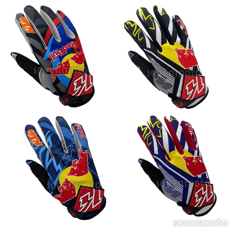Localizar ! Redbull Luvas De Motocicleta Mountain Bike Bicicleta Motorcross Esporte Ao Ar Livre Corrida Ciclismo Longas