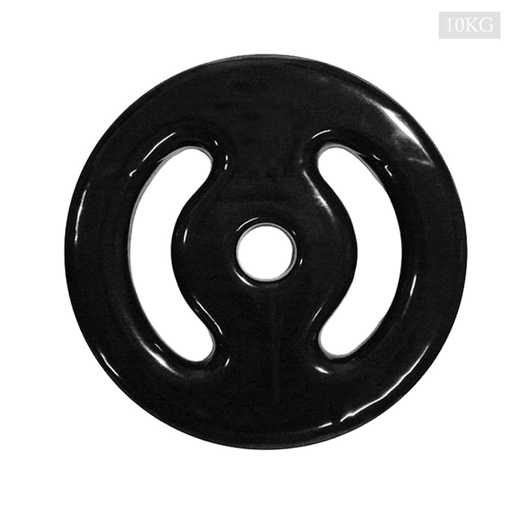 Anilha 10kg Emborrachada PVC Furo Standard Preta ( 01 Unidade )