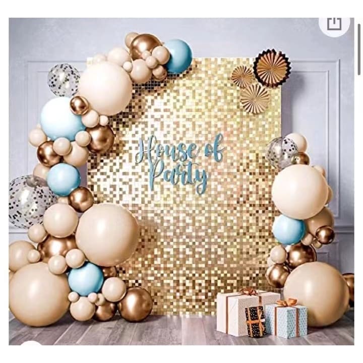 Painel Cortina Metalizada 30x30cm Mágico Shimmer Wall Unideda