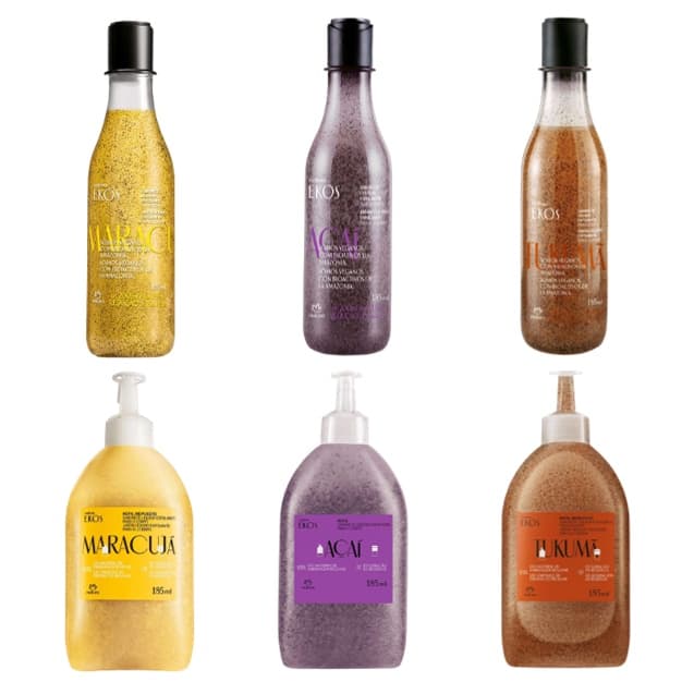 Sabonete Líquido Esfoliante Natura Ekos - 185ml: Maracujá, Açaí, Pitanga ou Tukumã (Regular ou Refil)