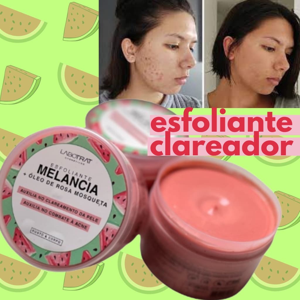 Esfoliante Clareador para CORPO e ROSTO - LABOTRAT MELANCIA com oleo de rosa mosqueta na composição