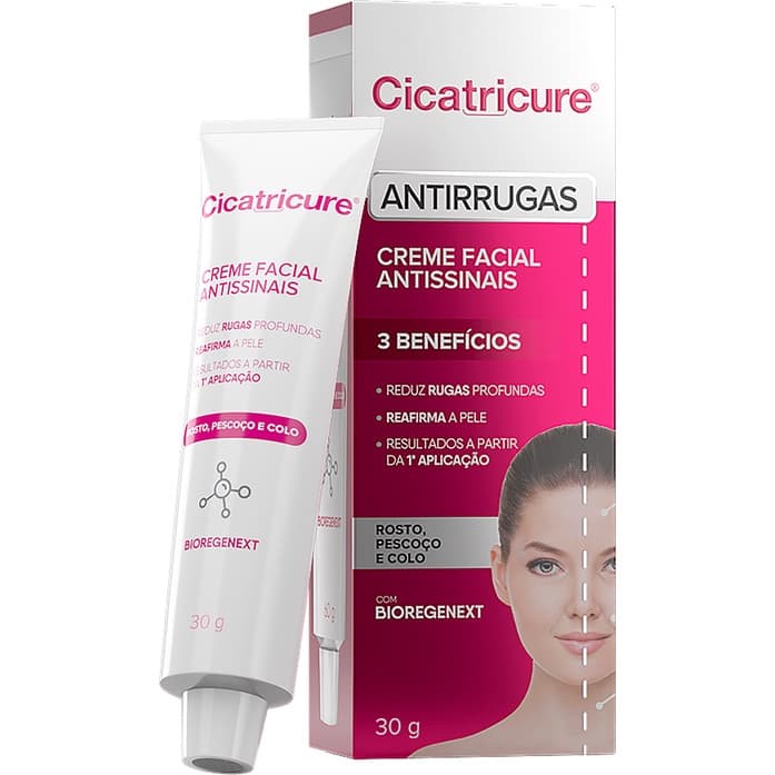 Creme Cicatricure Antissinais 30g (Rosto, Pescoço e Colo)