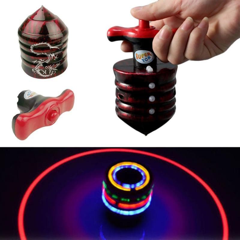 Pião de brinquedo com luz e som flashing peg-top