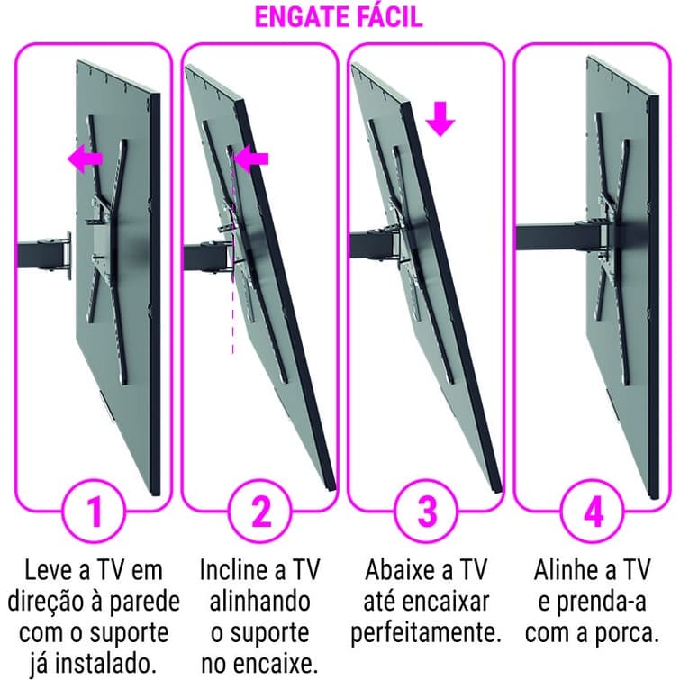STPA 50 Suporte Articulado com Inclinação para TV LCD/LED de 19" a 56''