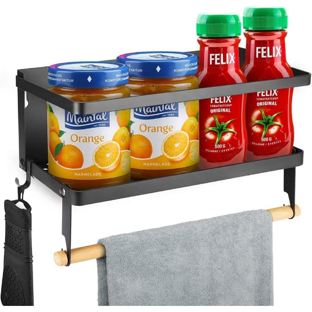 Prateleira De Utensílios De Cozinha Temperos E Toalha Com Ima P