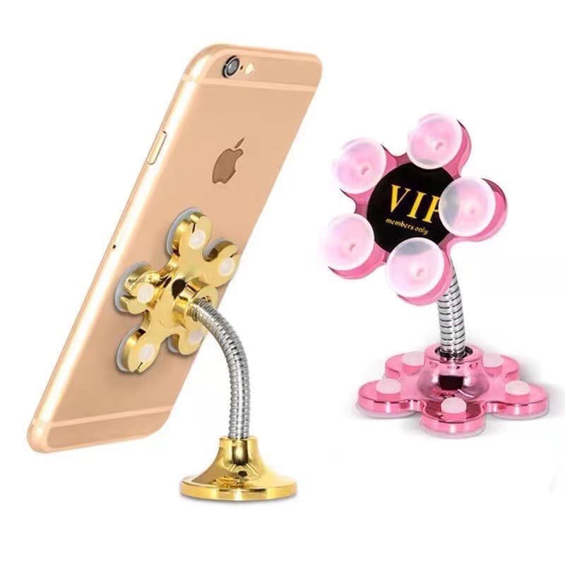 suporte para celular flor de mesa diversas cores Mágica Ventosa